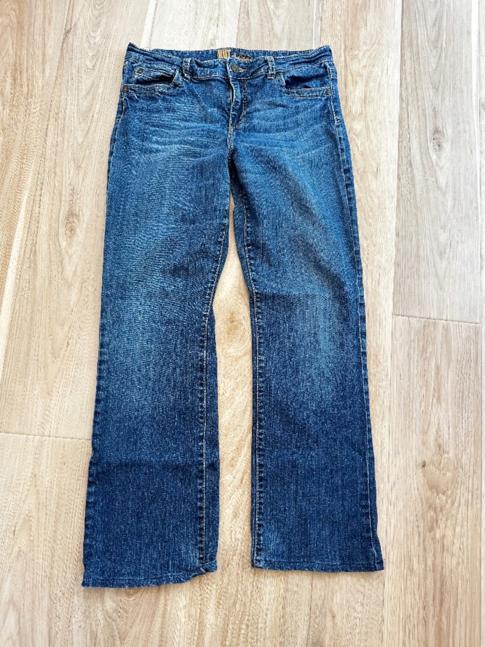 KUT from the Kloth Bootcut Flare Jeans Medium Wash Stretch Denim Size 14